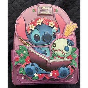 Loungefly Disney Lilo & Stitch Scrump Reading Mini Backpack
